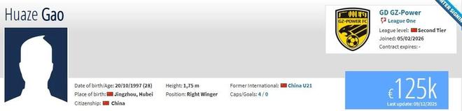 德转：原石家庄功夫球员高华泽、王靖斌加盟广东广州豹