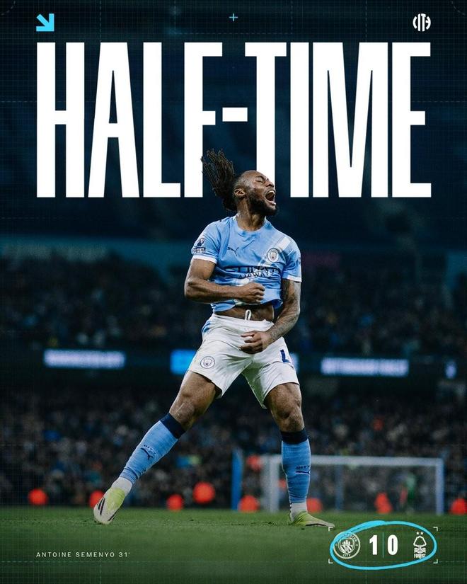 曼城连续11场英超主场上半场战罢处于领先，为队史第二长纪录