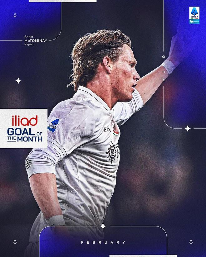 官方：麦克托米奈对阵热那亚的世界波当选意甲2月最佳进球