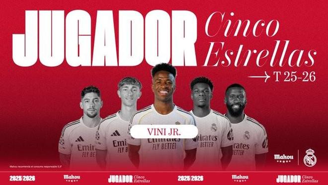 6场4球1助，皇马官方：维尼修斯当选队内3月最佳球员