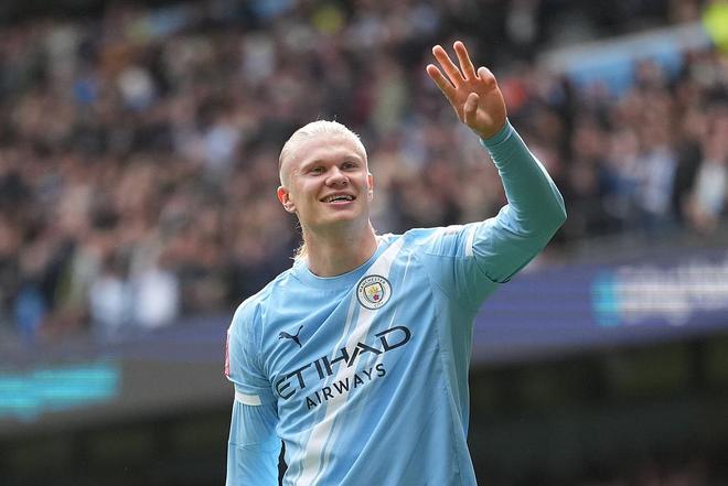 足总杯-曼城4-0淘汰利物浦 哈兰德戴帽