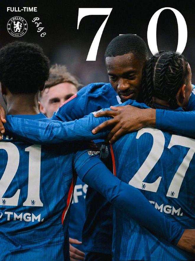 足总杯切尔西7-0维尔港，多点开花提升士气，战曼市双雄有底气