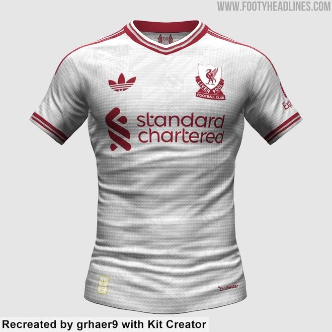 利物浦下赛季客场球衣曝光：白衣红边，复古队徽致敬1970年代