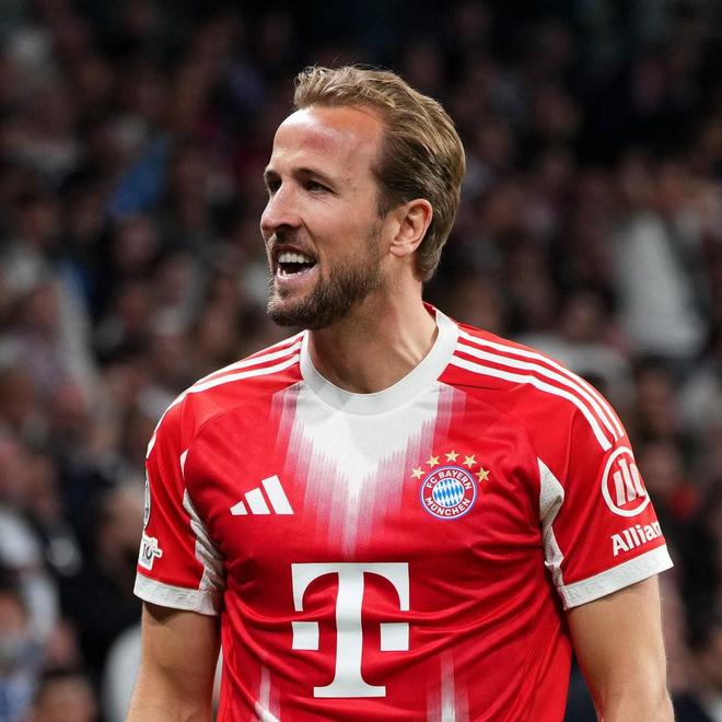 凯恩对阵皇马连续4场欧冠参与进球，追平历史纪录