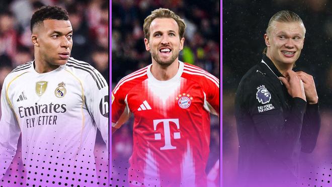 凯恩13场轰14球领跑，哈兰德姆巴佩集体掉队