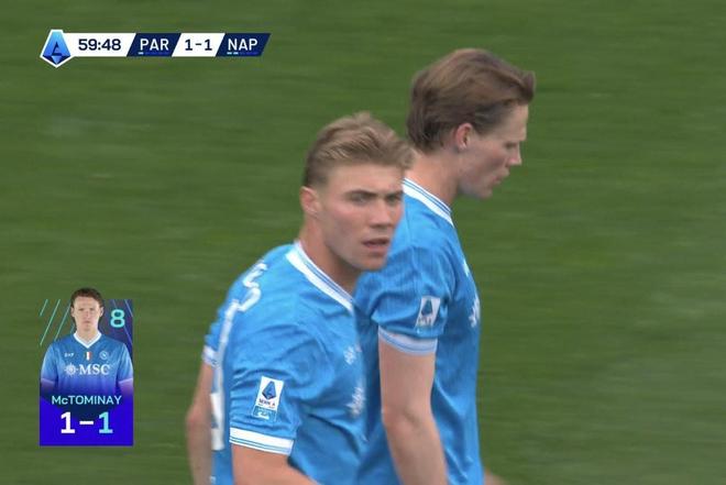 麦克托米奈意甲61场20球，超过曼联时期的联赛进球数