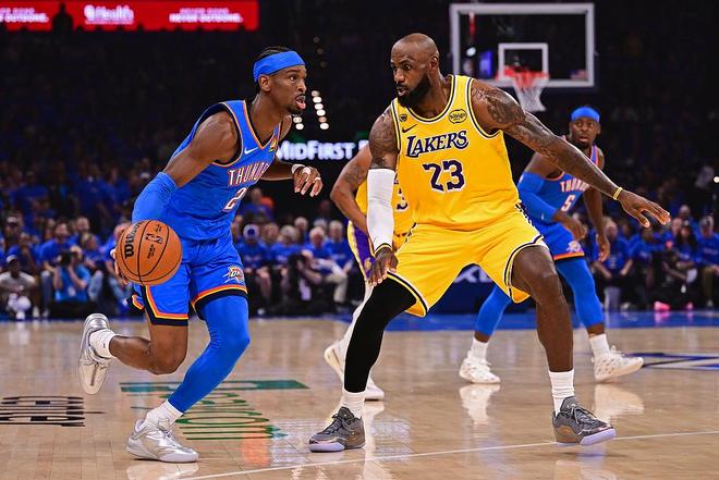 雷霆1-0湖人 SGA18分勒布朗27+4+6